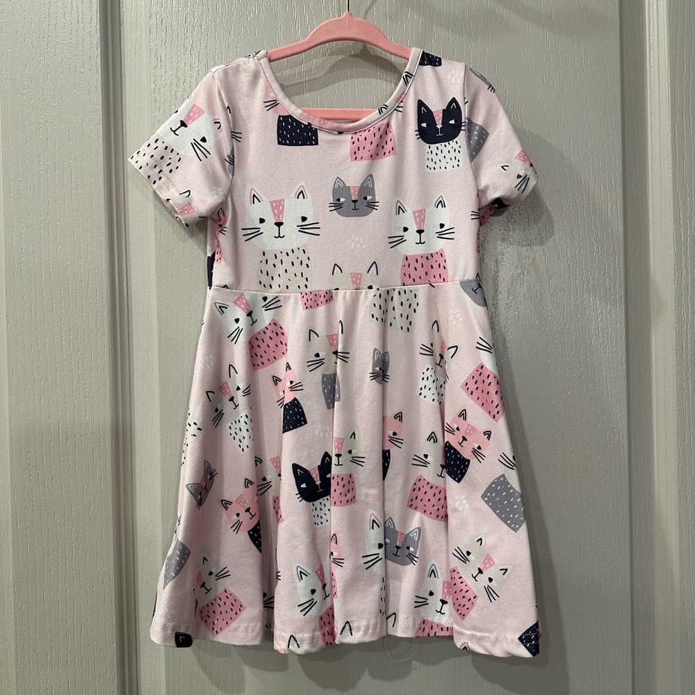 Mila & Rose Cat Dress Short Sleeve, 3T